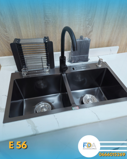 Éviers de Cuisine Swiss 75/40 SRV Noir nano - E56