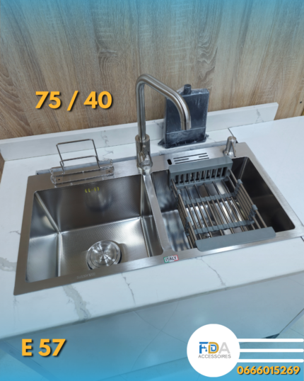 Éviers de Cuisine Swiss 75/40 SRV Crome Nano - E57
