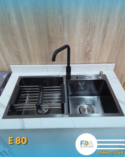 Éviers de Cuisine Nano Noir 82 * 45 +N / E80