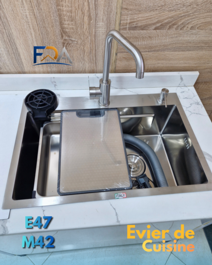 Éviers 68 * 46 Crome Nano swiss / E47