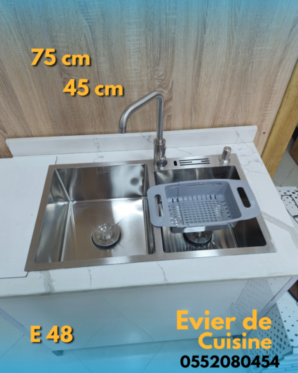 Evier inox 75 /45 +C / E48