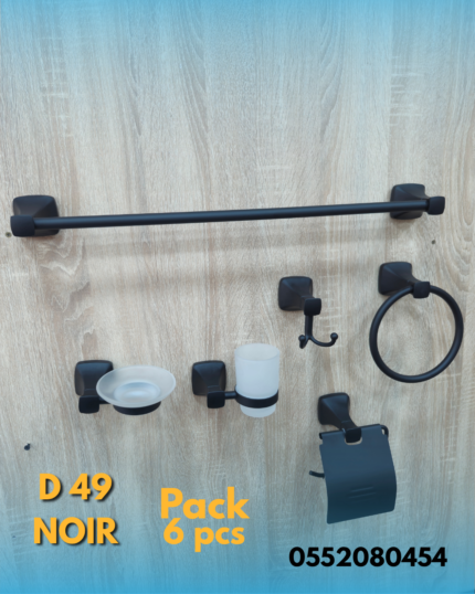 Accessoire Salle De bain design Couleur Noir 6 pieces / D-49