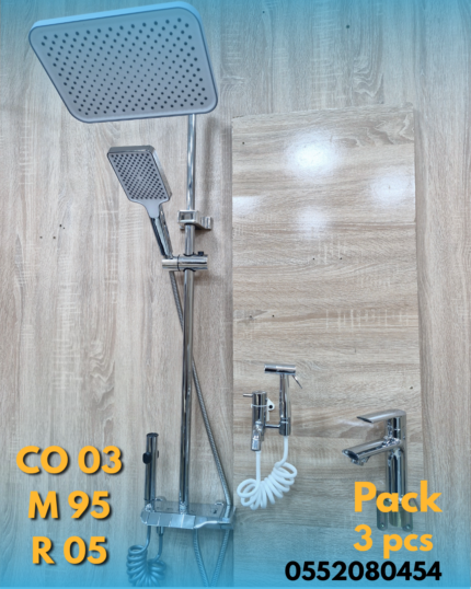 Pack 3-Pcs Colonne de douche + lavabo + douchett wc / CO 3+ M95 + R05